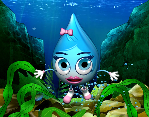 image of a character from a informational water park in Qatar